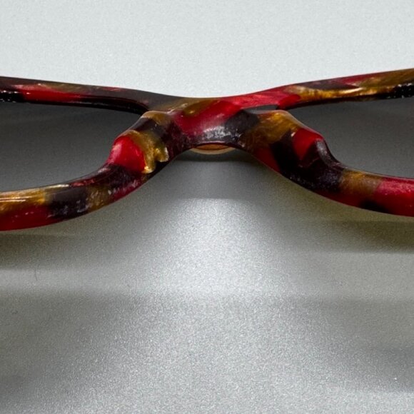 RARE Authentic YSL Yves SaintLaurent Red Gold Marble Sunglasses *For frames Only - Picture 6 of 15